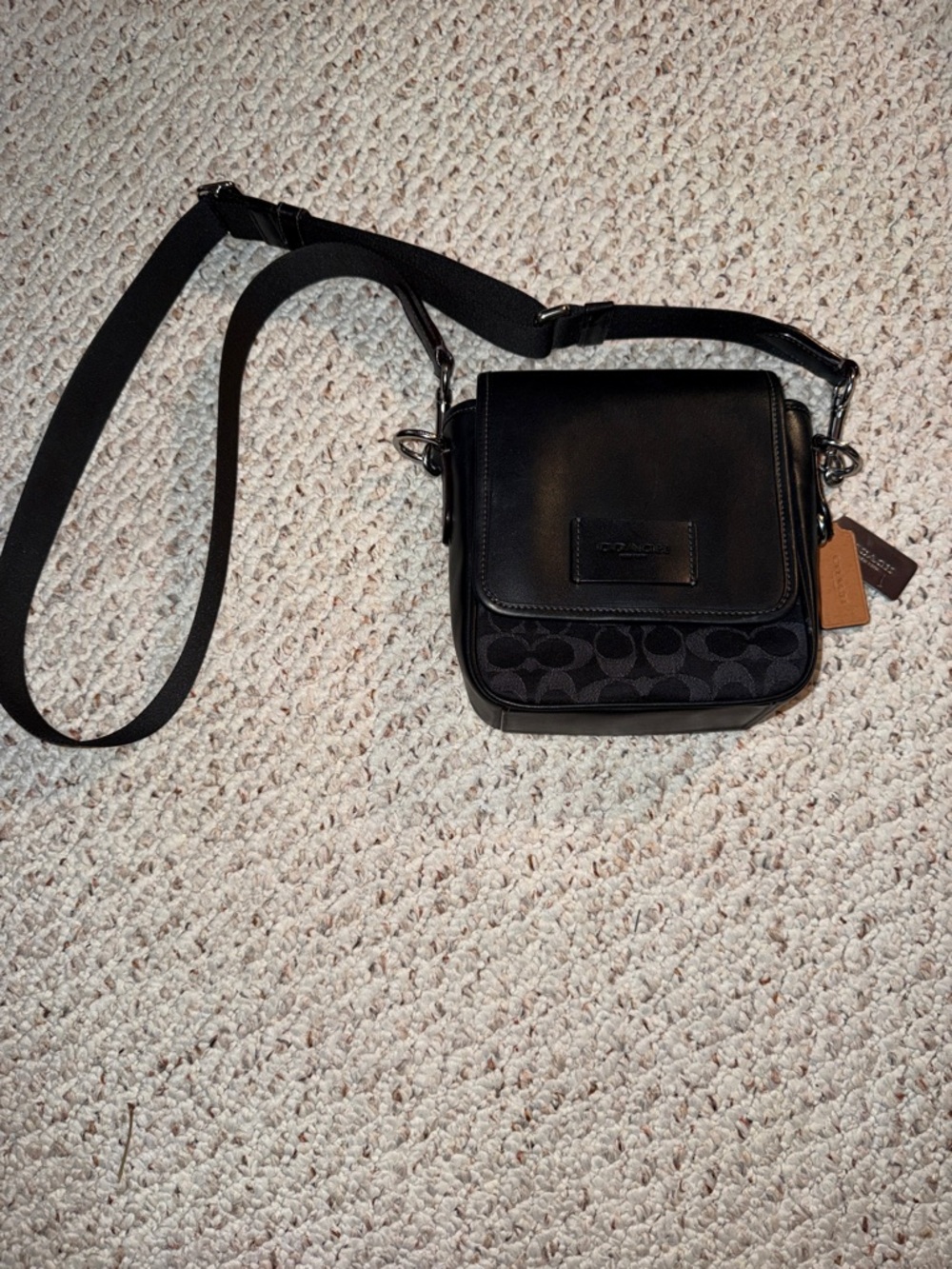 Coach Black Signature Canvas Crossbody Bag